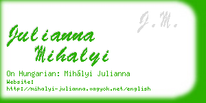 julianna mihalyi business card