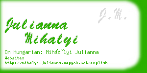 julianna mihalyi business card